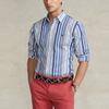 Polo Ralph Lauren SS22 Custom Striped Poplin Shirt Men Shirts Blue MNPOWOV16821965-400