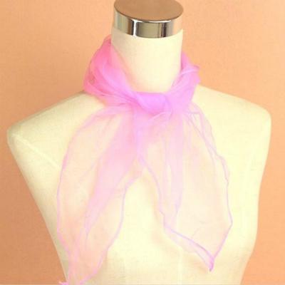 12 pezzi/sacchetto 6 colori Asilo quadrato seta spettacoli danza sciarpa chiffon sciarpa tinta unita sciarpa bambini
