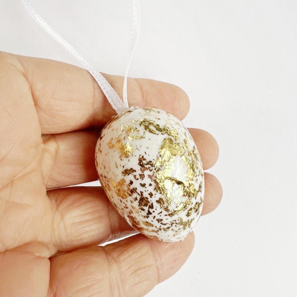 Velikonoční dekorace, Velikonoční vajíčka samolepky, Zlaté fóliové přívěsky, Sváteční večírky, Simulovaná vajíčka