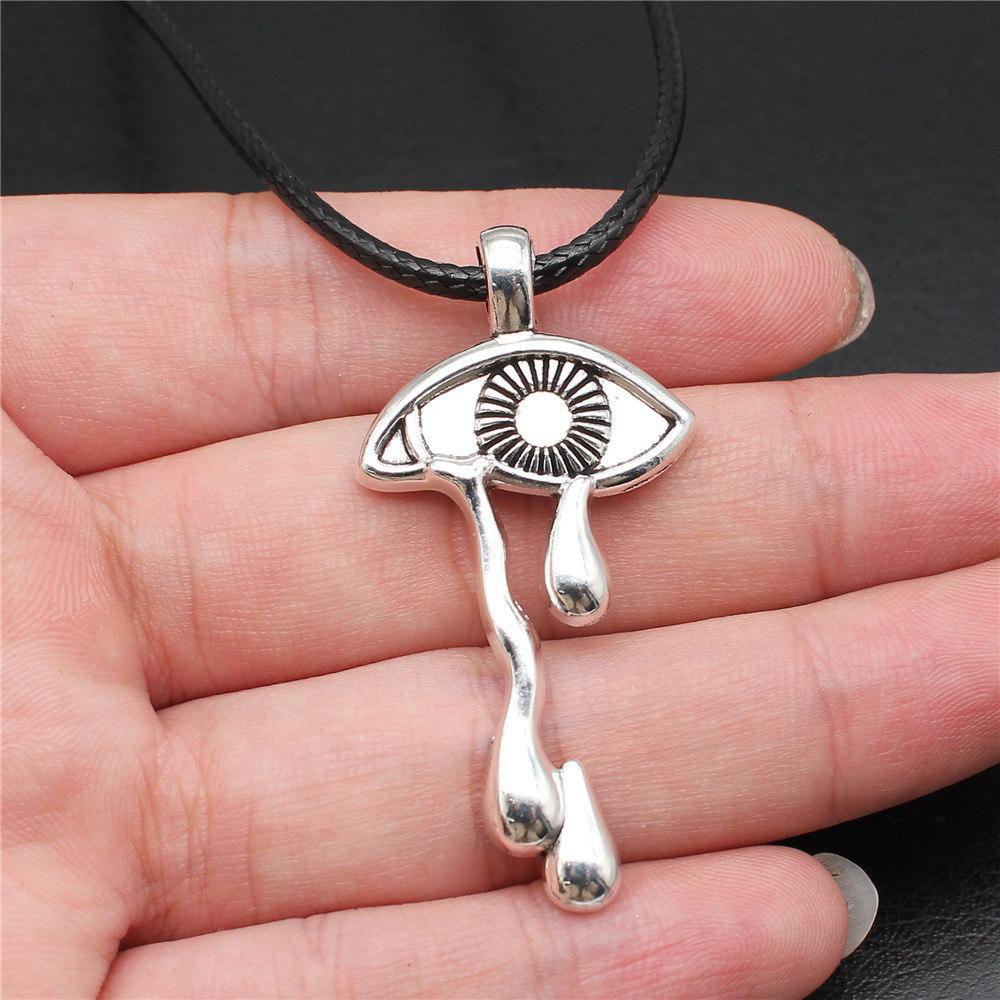45cm Necklace Leather Chain Big Eye Of Horus Minimalist Jewelry Components QN029