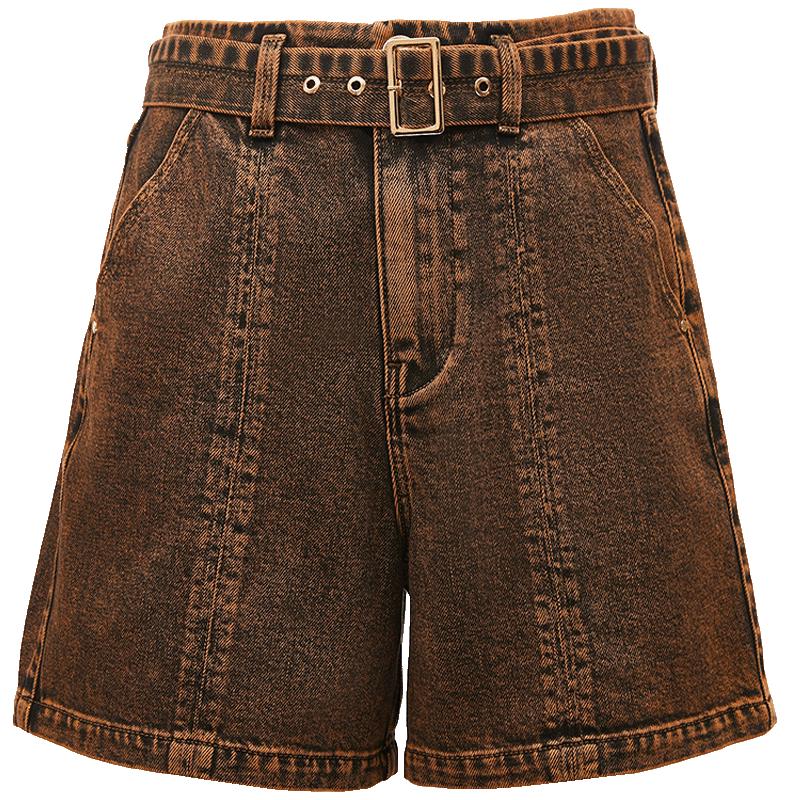 ONLY 2024 Summer High-Waist A-Line Denim Shorts S