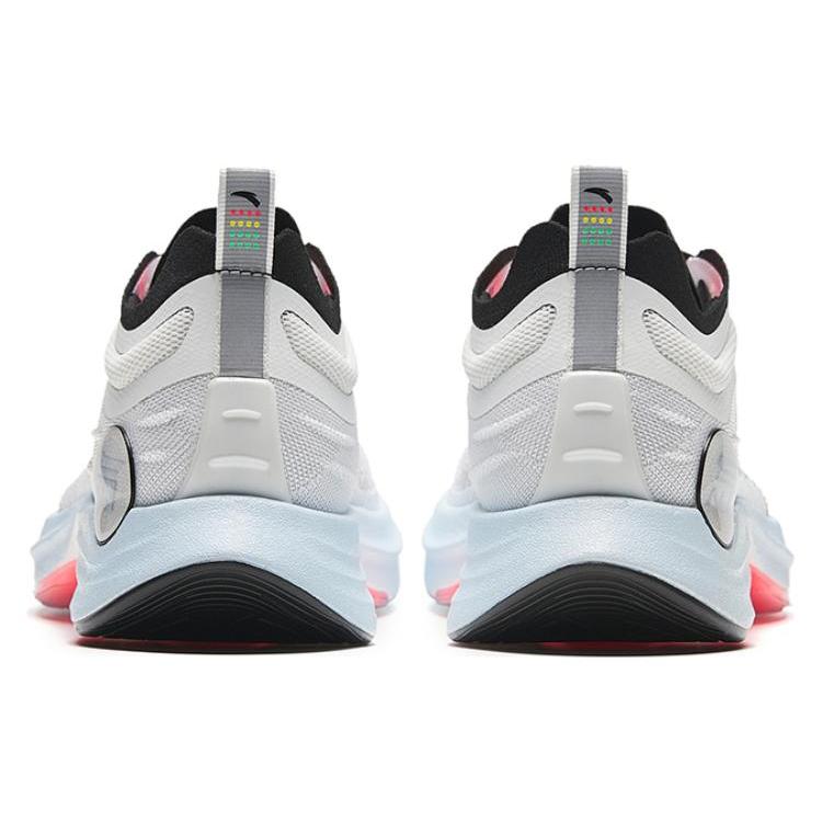 New Anta Mach Pro Anti Slip And Wear Resistant Breathable Low Top Nitrogen Technology Running Shoes Men's Black White 112335584-1