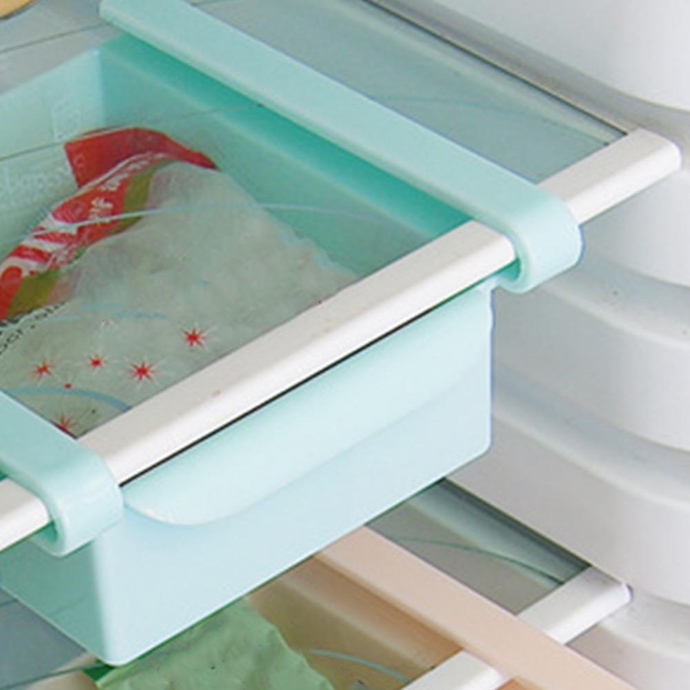 Sliding Pull-Out Fridge Drawer Organizer PP Plastic Storage Bins For Fridge Shelf