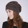 New Autumn and Winter Single-layer Thin Mixed Color Pleated Pullover Hat for Men and Women, Knitted Yarn for Warmth and Cold Insulation, Pile Cap