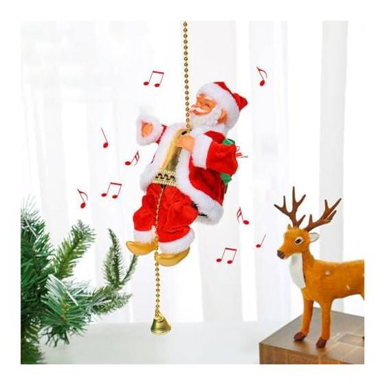 Santa Claus Christmas Electric Doll Cute Toy Electric Santa Claus with Music Christmas Miscellaneous Goods Decoration Ornament Children Electric Toy