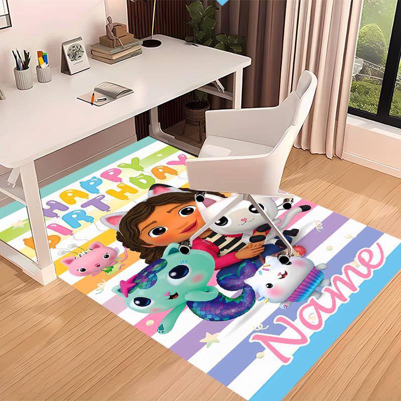 Custom personalization Gabby's Dollhouse Print Area Rug - Soft, Washable Non-Slip Indoor Mat,Living Room,Home&Office Decorative Rug