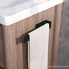 Punch-Free Single-Pole White Towel Rack Bathroom Pendant Toilet Towel Holder Silver Black Gold Dual-Use Models Available