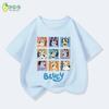 2026 Kids Bluey Cartoon T-Shirt Autumn Winter Short Sleeve Warm Anime Print Comfortable Sweatshirt for Boys and Girls Daily Use