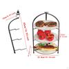 Pizza Pan Holder Dish Storage Foldable Hanging Kitchen Shelf Serving Stand Ingredient