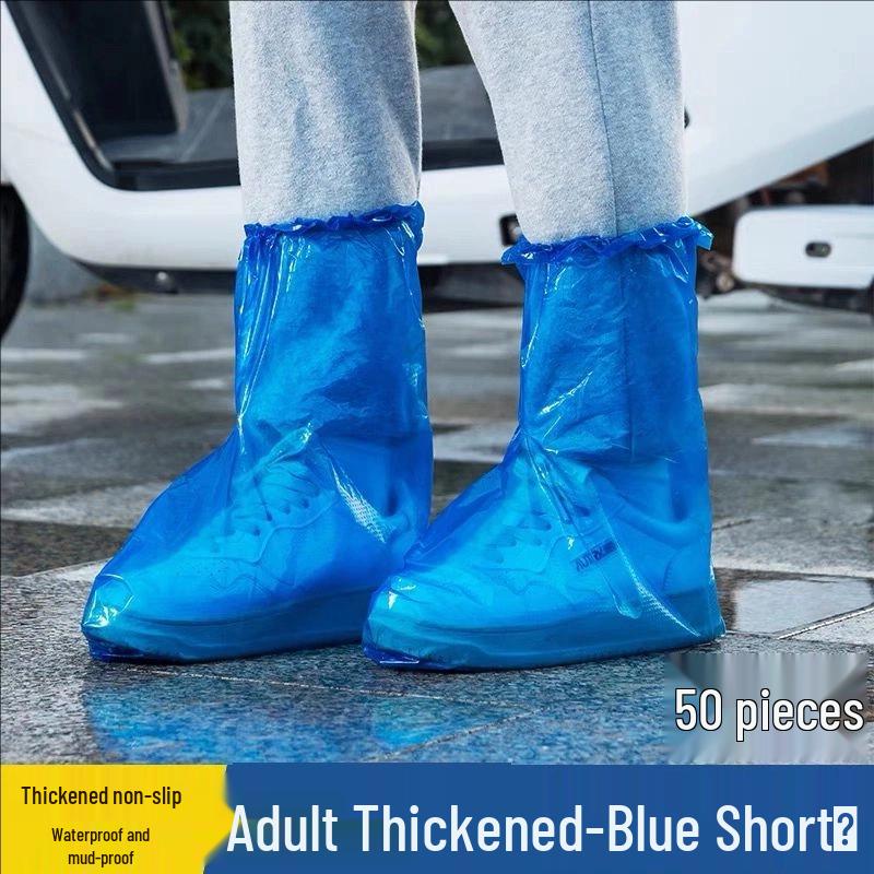 Waterproof Non-Slip High-Top Rain Shoe Covers for Men, Women, and Kids – Thick and Transparent for Rainy Days.