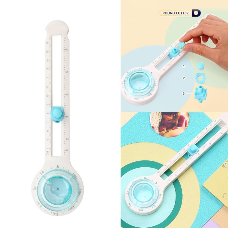 Circular Paper Cutter Paper Round Trimmer Multifunctional Scrapbooking Tool for Paper Coupons Label Photo Cardstock