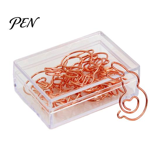 Metal Document Organizers 10PCS Rose Gold Paper Clips, Decorative Cartoon Shape Cute Office Stationery Supplies Bookmarks, Creative Documents for And