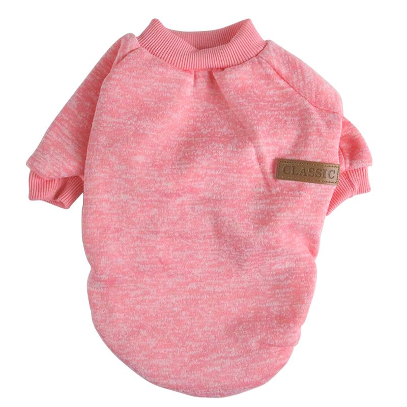 

Одежда для кошек, для средних и маленьких собак, для щенков, мягкий свитер, теплая одежда на осень и зиму, пальто для домашних животных, толстовка XS-2XL XS(1.0-1.5 kg) розовый