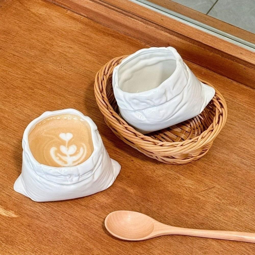 Large-caliber Bag-shaped Cup Heat-resistant Cloth Bag Mug Novelty Tea Cup Home Gathering