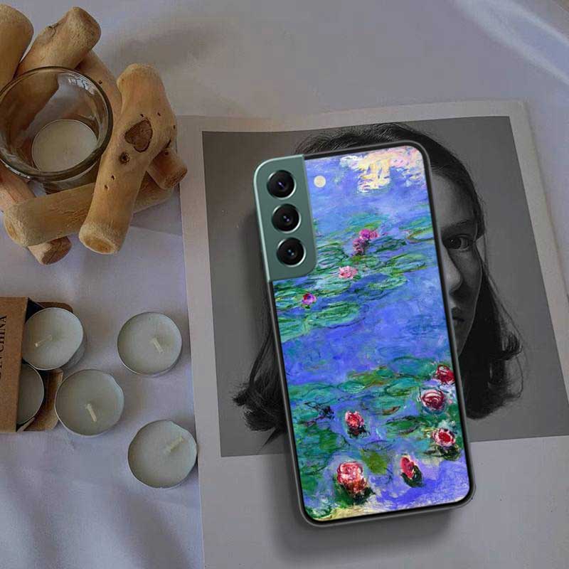 Claude Monet Garden Lotus Bridge Phone Case For Samsung A02 A03 A03S A04 A04S Galaxy A55 A35 A25 A15 S10 Lite A9 A8 A7 A6 Plus A