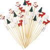 50Pcs Halloween Toothpicks Appetizers 4.7 Inch Bamboo Cocktail Picks for Cake Dessert Food Fruit Halloween Party Decorations 5