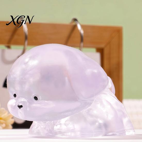 Elastic Fidget Toy Stress Relief with Bubble Injector Decompression Dog Cat Squeeze Kids Soft Ball Relaxation