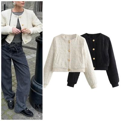 New Spring Office Long-sleeved Button-down Women's Coat Jacket Fashion Warm Street Fashion 2024 Elegant Pocket Coat
