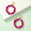 European & American Style Crystal Beaded Retro Hoop Earrings