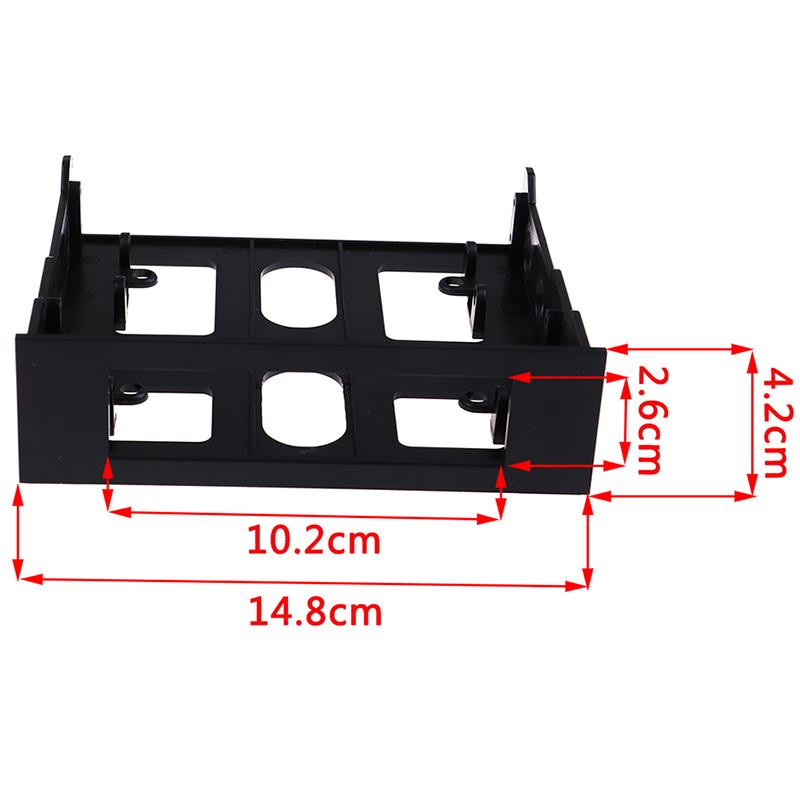 

Black 3.5 to 5.25 drive bay computer pc case adapter mounting bracket