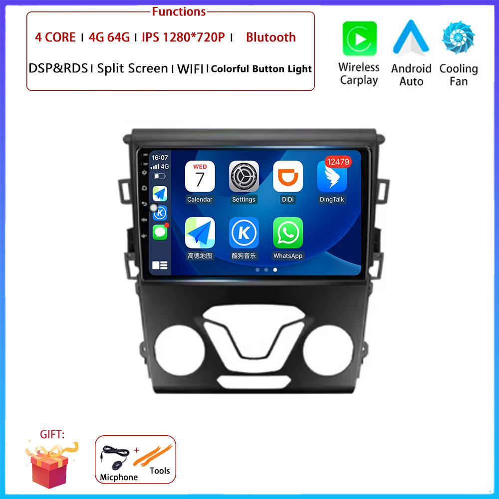 Android Carplay Auto For Ford Mondeo 5 Fusion 2012 2013 2014 2015 2016 - 2019 Car Radio Navigation GPS Multimedia Video Player