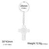EUEAVAN St Christopher Cross Keychain Stainless Steel Gold Silver Color Christian Faith Pray Keyring Catholicism Amulet Jewelry