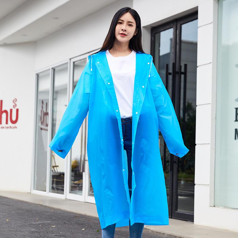 Adult Men's and Women's Ponchos, Thickened Non-disposable EVA Raincoats, Easy To Carry for Outdoor Play, One-piece Raincoats, Flat Mouth