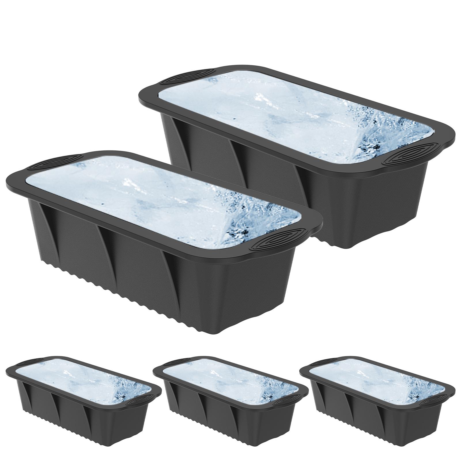 

Большая форма для ледяных блоков 5 шт. 1,1 кг Кубики для ледяной ванны или сумки-холодильника Многоразовая силиконовая форма для льда для охлаждения ванны, кемпинга, пикника