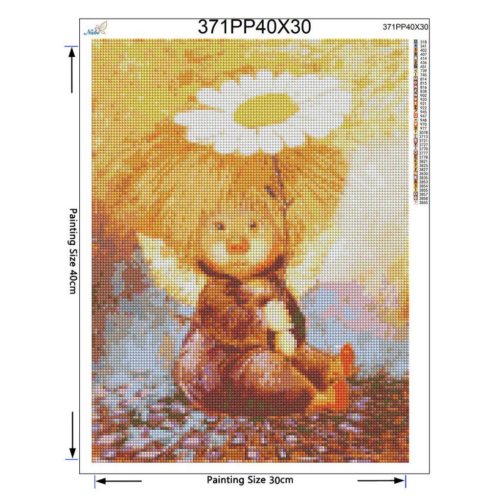 5D Diamond Painting Flowers Cross Stitch Embroidery Angel Diamond Picture of Rhinestones Home Decor