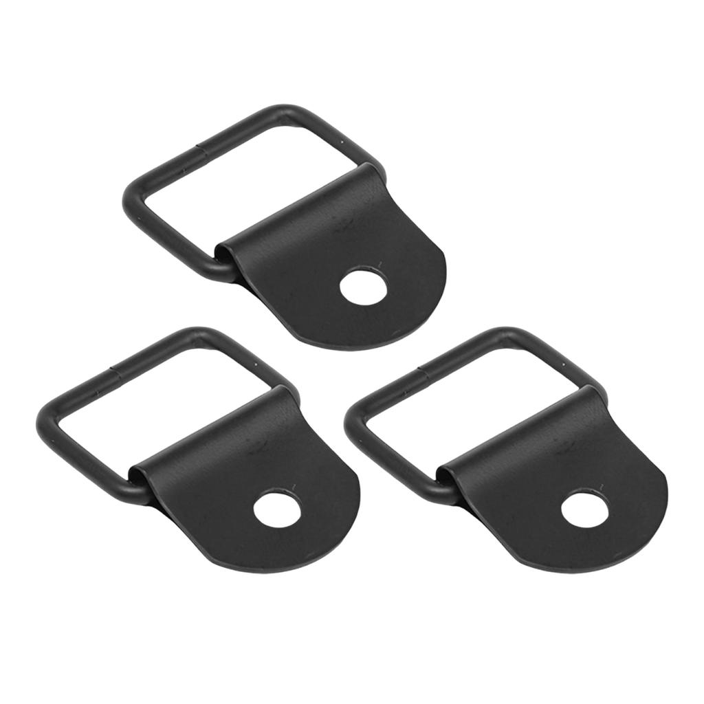 D-Shaped Pull Ring Heavy Duty Black Finish Single-Hole Semi-Circular Iron Buckle for Cargo Trailer Truck Traction Anchor Point