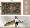 Snowflakes Floral Ethnic Boho Christmas Placemats Set of 4, Washable Heat Resistant Non-Slip Plastic PVC Place Mats