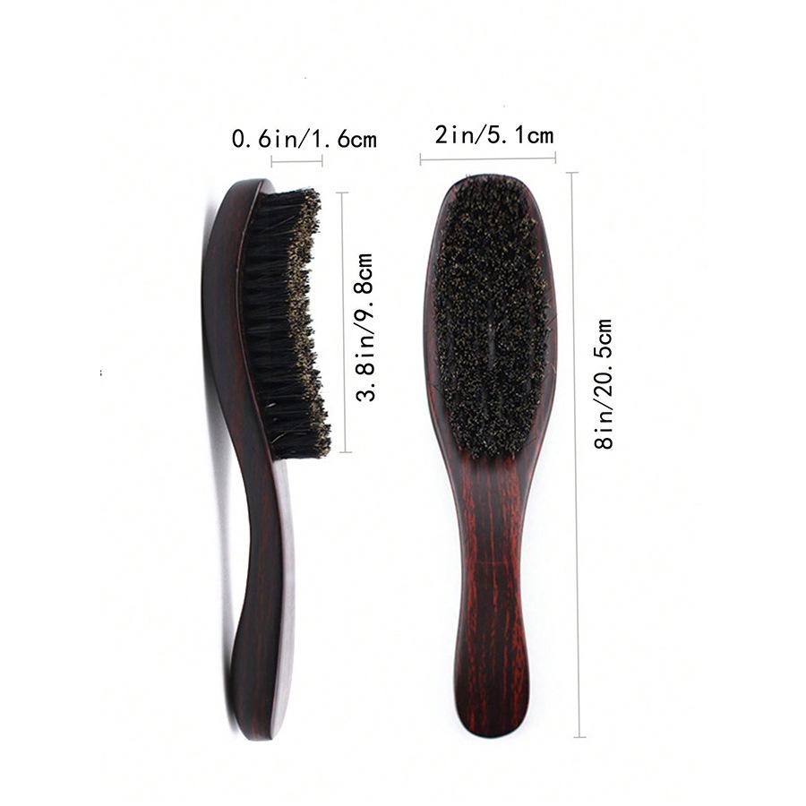 Cross-border Smooth Bristle Beard & Hair Brush - Large Curved Design for Grooming & Stray Hair Removal