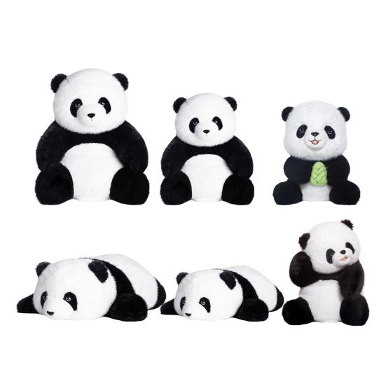 Realistic Panda Plush Toy Soft Stuffed Animal Cute Bear Plushie Simulation Fluffy Panda Doll Kawaii Gift for Girls