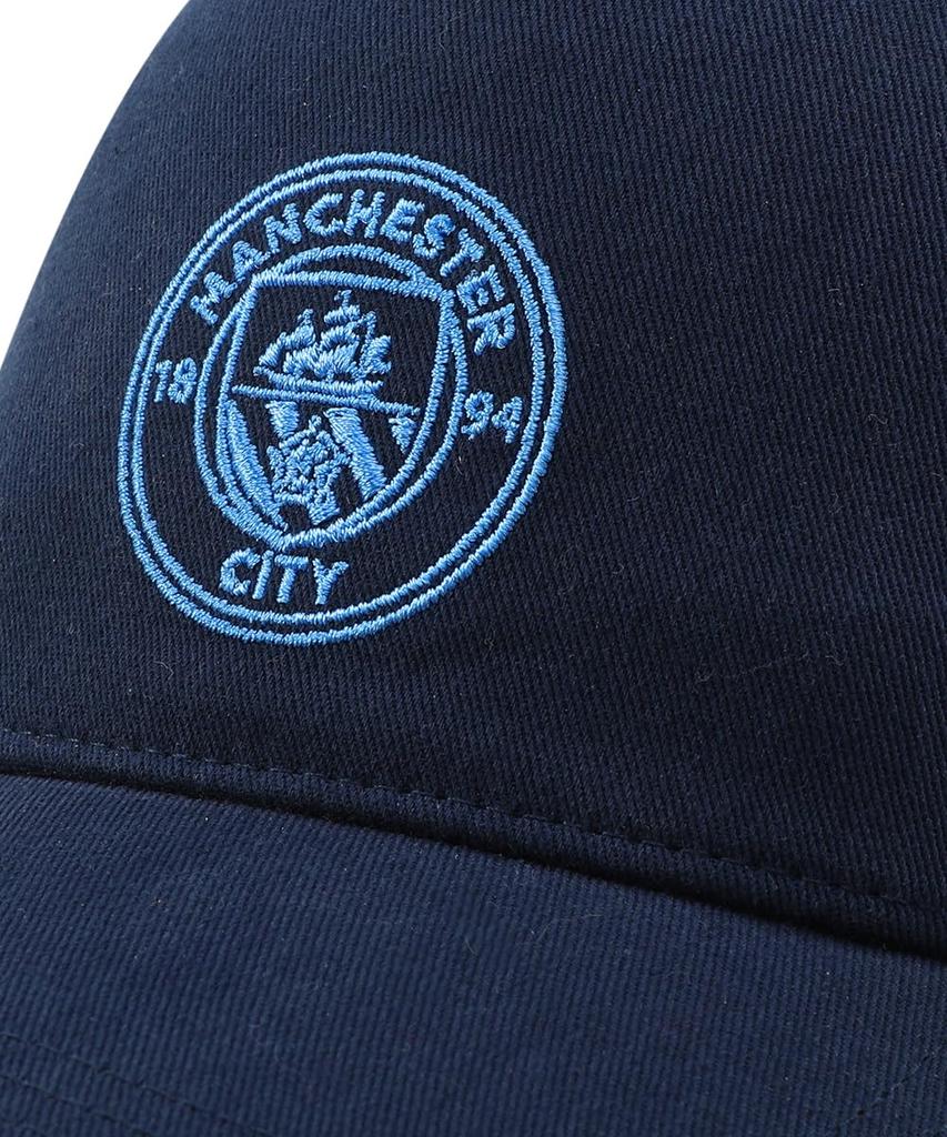 PUMA MCFC KING Soccer Football Cap 2025 Light Blue Men's (German Bundesliga) 026502, Fall/Winter Colors, Navy/Team (04)