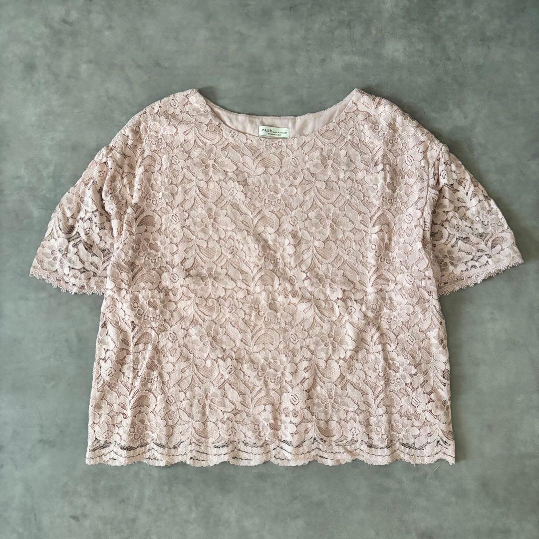earth music&ecology all flower lace cut and sew