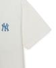 Emelbi Vintage Denim-Like Monogram Big Lux Oversized Short Sleeve T-Shirt Ny (Cream)