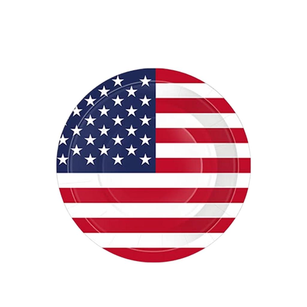 Independence Day Tableware Set, American Memorial Day Decorated Plates And Napkins, Stars And Stripes Pattern Patriotic Party Supplies