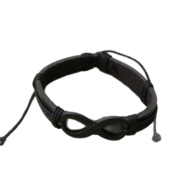 Europäisches & Amerikanisches Leder-Flechtarmband: Herren Hip Hop Punk Vintage Mehrschichtiges Schmuckset