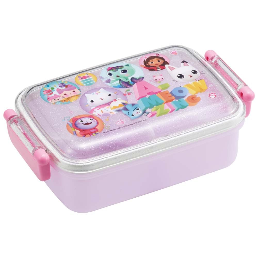 Skater Lunch Single Dome Made in Gabby Dollhouse Design Kids' Box, Tier, 450ml, Shape, Antibacterial, Japan, (RBF3ANAG)