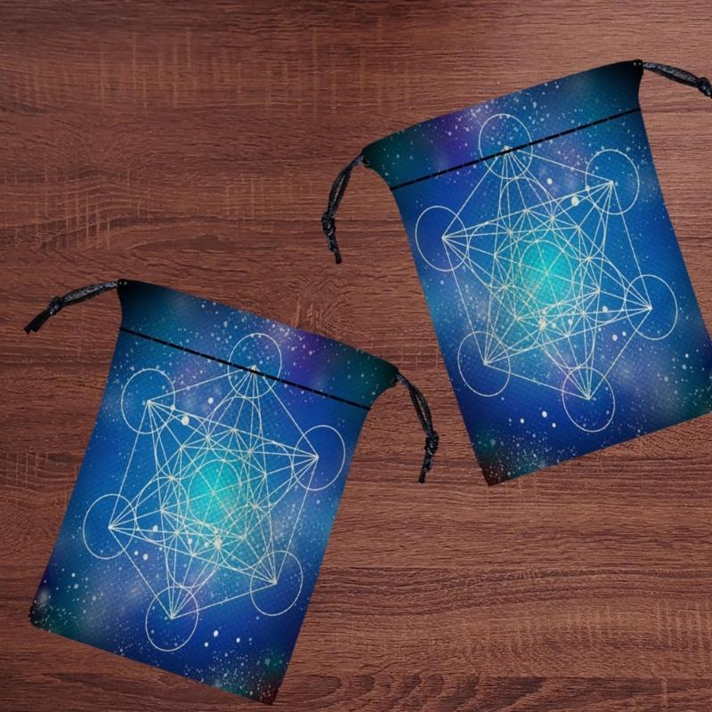 Mini Jewelry Dices Card Gift Bag Drawstring Pouches Bag Divinations Tarots Bag
