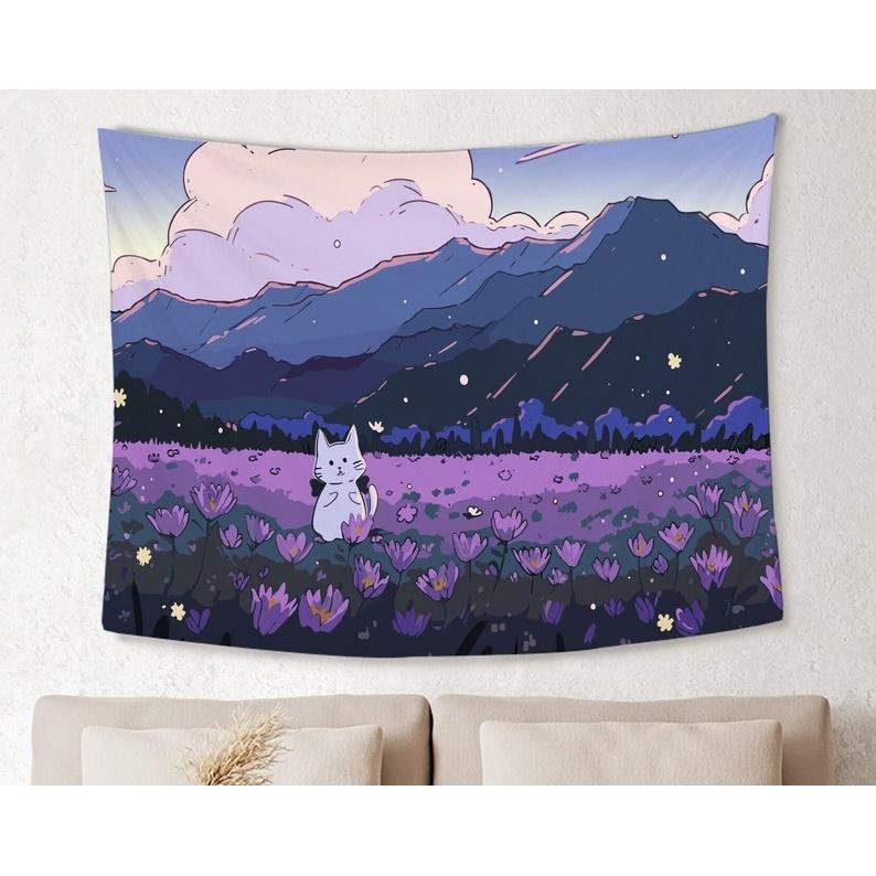 

cat tapestry 75x100 чорний