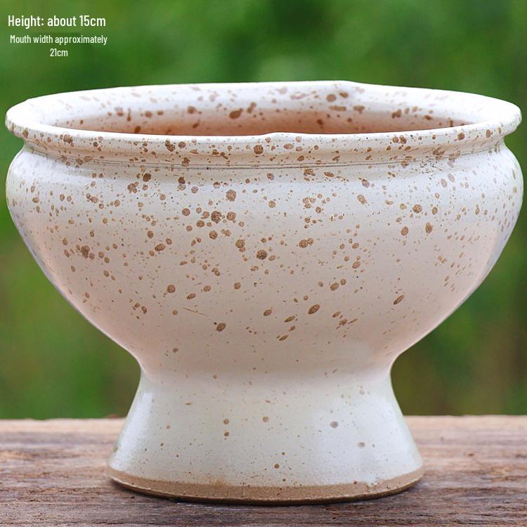Minimalist Large Coarse Pottery Flower Pot for Succulents and Green Plants