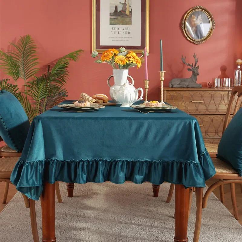 Rectangle Satin Tablecloth Wedding Table Cloth Green Black for Party Birthday Events Banquet Decor Home Dinner Tablecloths