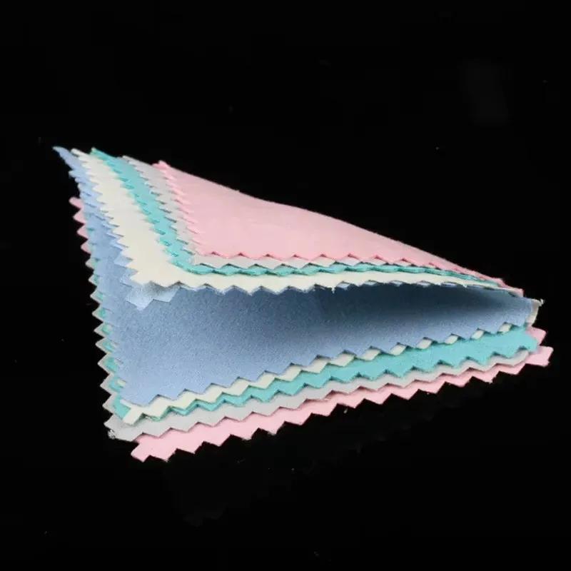 10PCS Smooth Lint Free Glasses Lens Cleaning Cloth Jewelry Gold As Silver Polishing Sheets Home Glass Traceless Clean Products