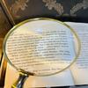 Magnifying Glass with Solid Brass with Mother of Pearl Wedding Anniversary Christmas Birthday Gift