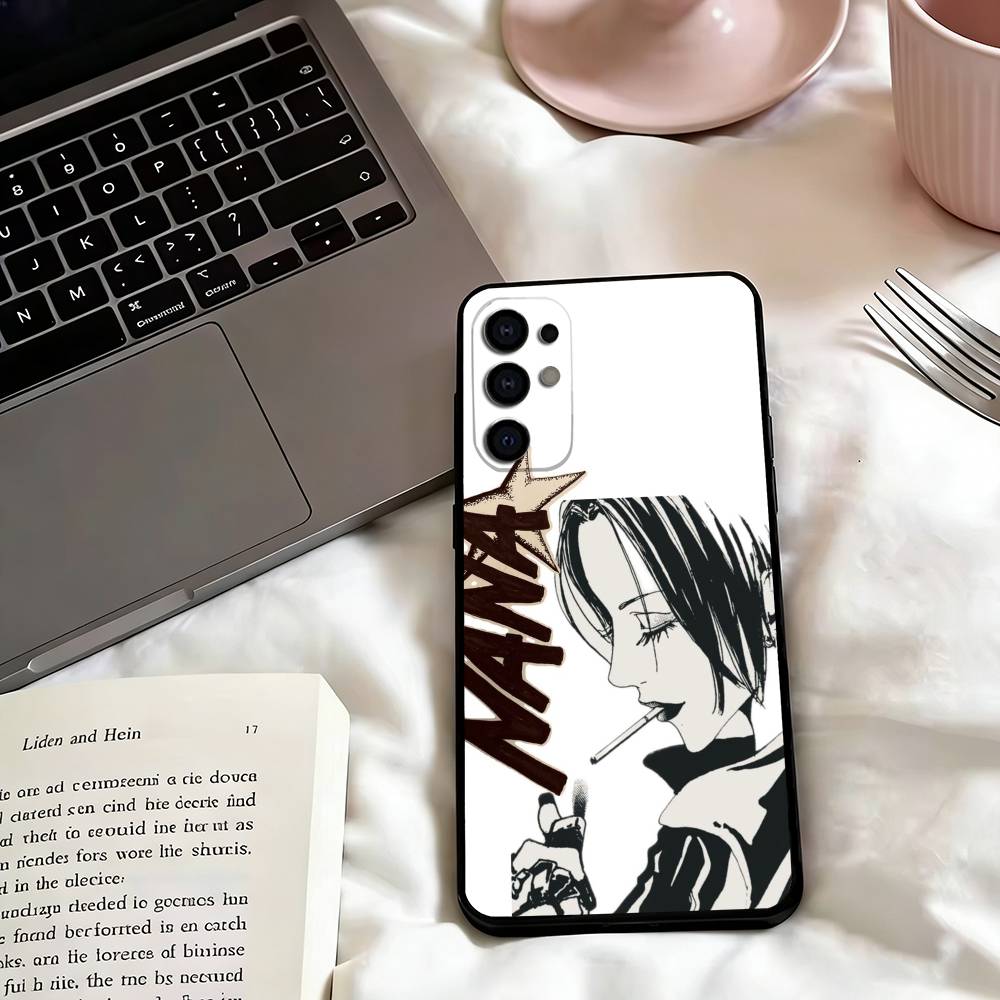 A-Anime Cool Nana O-Osaki Line Phone Case Black Silicone Soft For Samsung S25,S24,S21,S22,S23,S30,Ultra,S20,Plus,Fe,Lite Samsung S24Plus