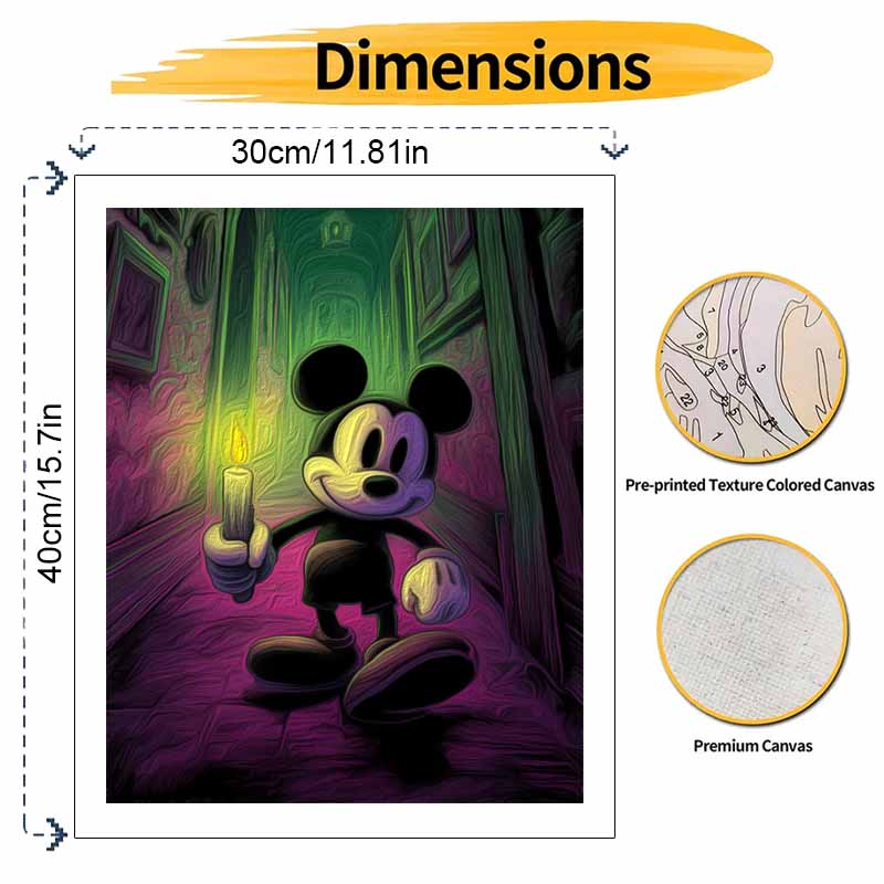 Disney Mickey Mouse digital oil painting art kit DIY handmade home decoration gift