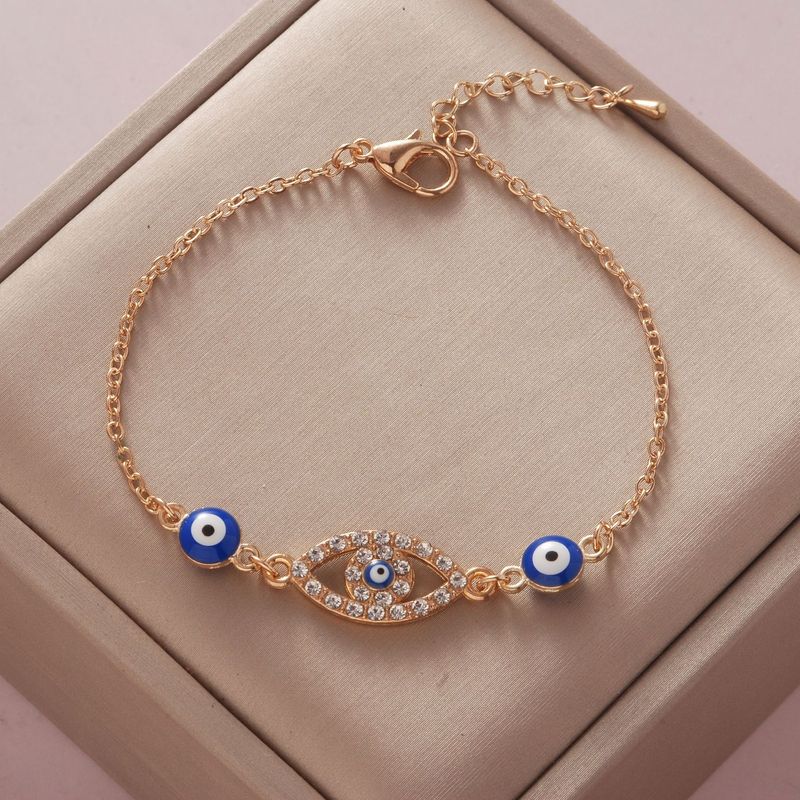 

Браслет Глаз дьявола с бриллиантовым глазом с гальваническим покрытием, сохраняющим цвет, женский модный минималистичный, для трансграничной электронной коммерции, экспорт, оптовая продажа emsl014 eyes small circle