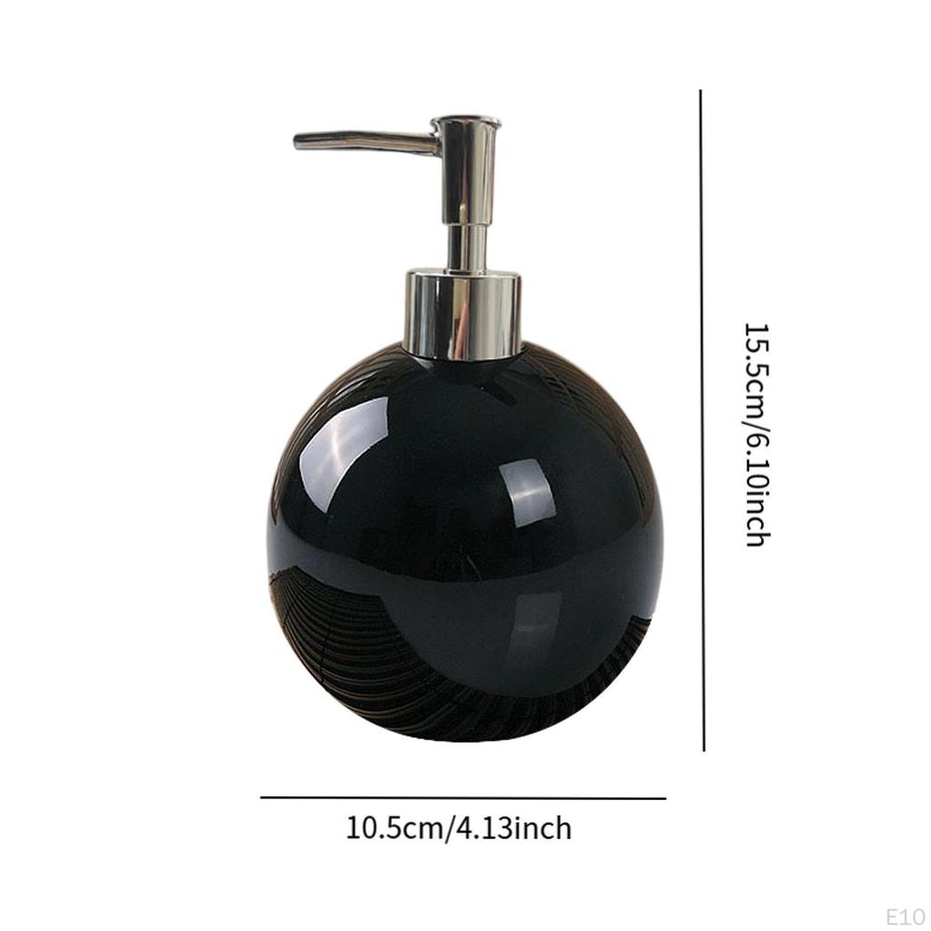 Handseifenspender mit Pumpe, Keramik-Flüssigkeitsbehälter, modern, tragbar, 550 ml, nachfüllbar, Emulsion