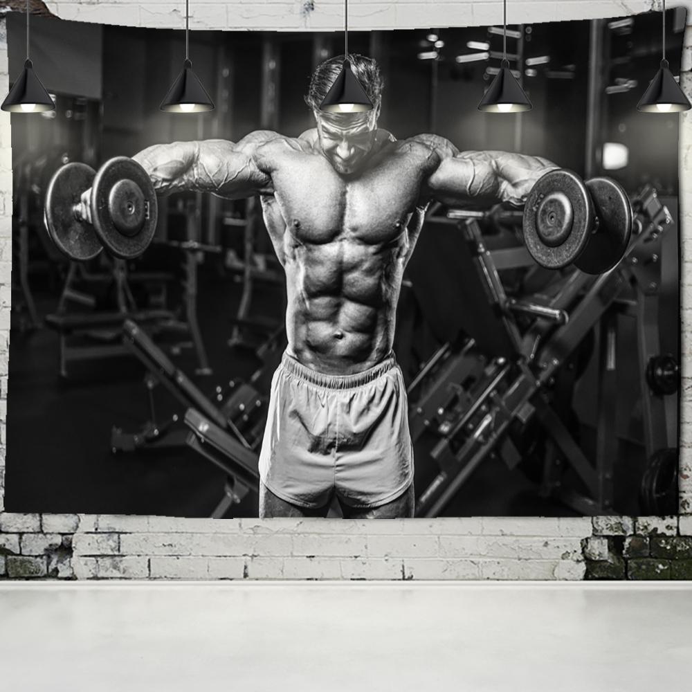 

Сексуальный мускулистый мужчина гобелен настенный хиппи Tapiz Art Simple Mystery Спальня общежития домашний декор фоновая ткань 95x70cm